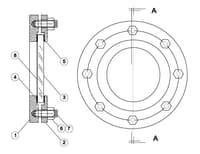 Archon Weld Pad Sight Glass, KB
